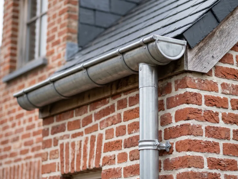 Installation de gouttières en zinc sur une maison à Lille